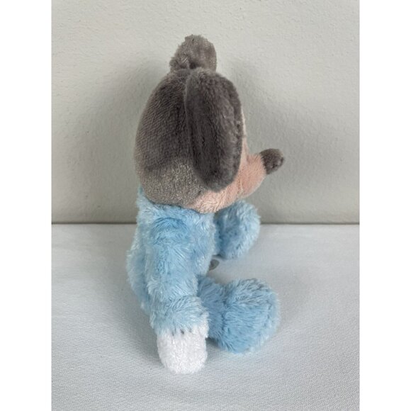 Disney Parks Baby Blue Mickey Mouse 9 in Rattle Plush Stuffed Lovie Long Pile - Picture 2 of 9